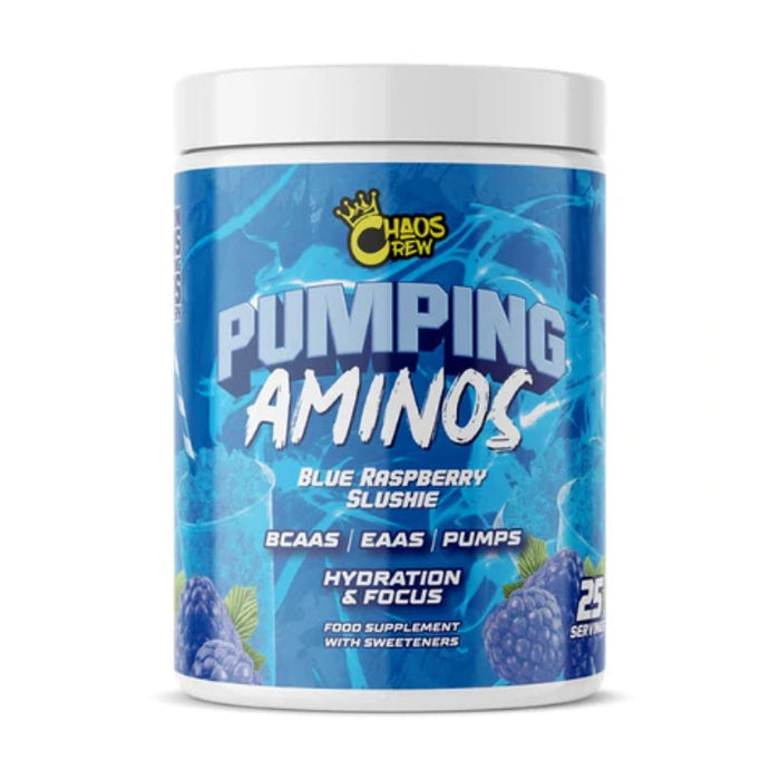 Chaos Crew Pumping Aminos 2.0 Blue Raspberry Slushie 325g - Sports Nutrition at MySupplementShop by Chaos Crew