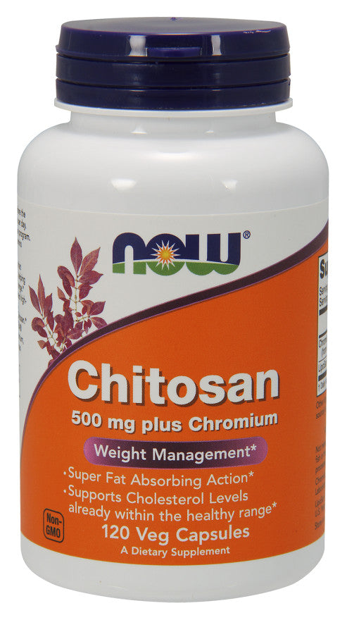 NOW Foods Chitosan, 500mg Plus Chromium - 120 vcaps - Slimming and Weight Management at MySupplementShop by NOW Foods