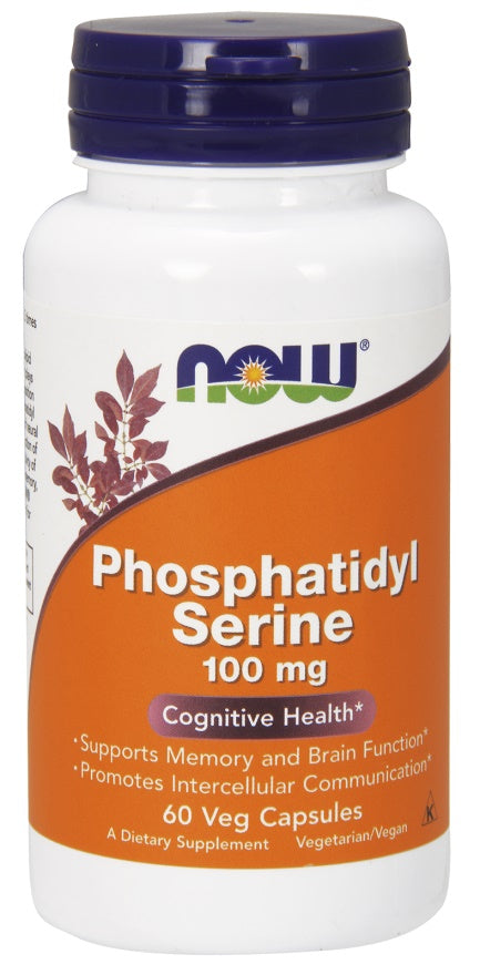 NOW Foods Phosphatidyl Serine, 100mg - 60 vcaps | High-Quality Health and Wellbeing | MySupplementShop.co.uk