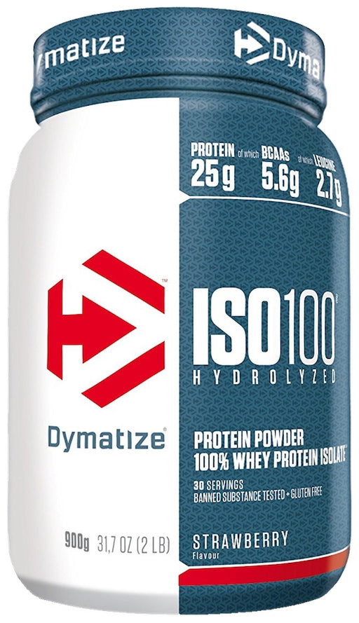 Dymatize ISO-100, Strawberry - 900 grams | High-Quality Protein | MySupplementShop.co.uk