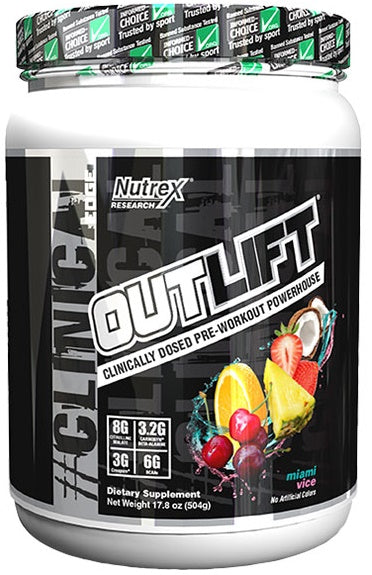 Nutrex OutLift, Fruit Punch - 496 grams | High-Quality Pre & Post Workout | MySupplementShop.co.uk