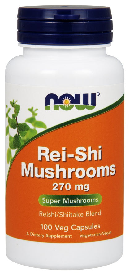 NOW Foods Rei-Shi Mushrooms, 270mg - 100 vcaps | High-Quality Sports Supplements | MySupplementShop.co.uk