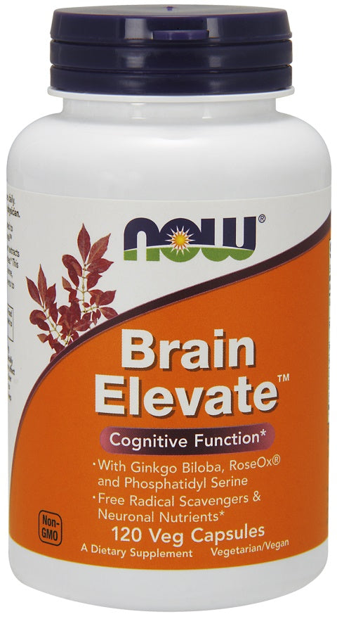 NOW Foods Brain Elevate - 120 vcaps | High-Quality Health and Wellbeing | MySupplementShop.co.uk
