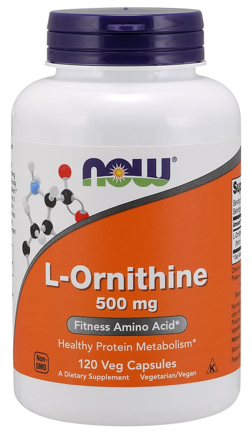 NOW Foods L-Ornithine, 500mg - 120 vcaps - Amino Acids and BCAAs at MySupplementShop by NOW Foods