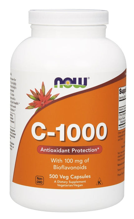 NOW Foods Vitamin C-1000 with 100mg Bioflavonoids - 500 vcaps - Vitamins & Minerals at MySupplementShop by NOW Foods