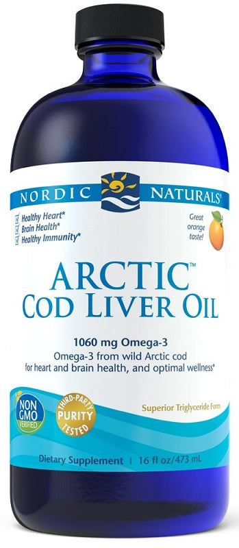 Nordic Naturals Arctic Cod Liver Oil, 1060mg Orange - 473 ml. - Health and Wellbeing at MySupplementShop by Nordic Naturals