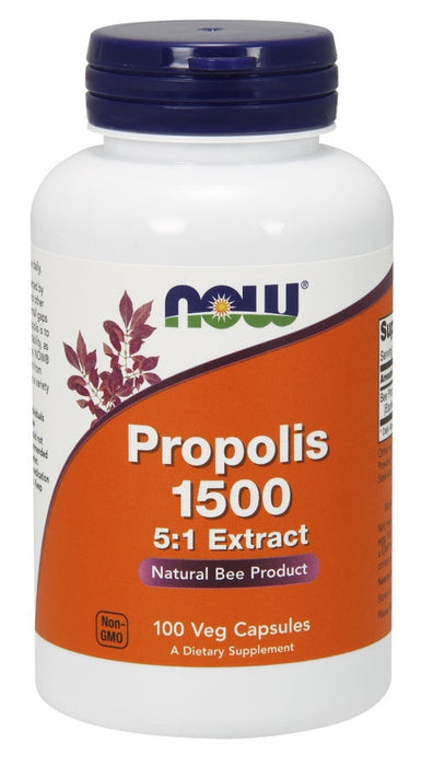 NOW Foods Propolis 5:1 Extract, 1500mg - 100 vcaps - Health and Wellbeing at MySupplementShop by NOW Foods