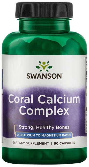 Swanson Coral Calcium Complex - 90 caps | High-Quality Calcium | MySupplementShop.co.uk