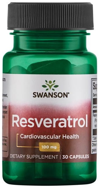 Swanson Resveratrol, 100mg - 30 caps - Health and Wellbeing at MySupplementShop by Swanson