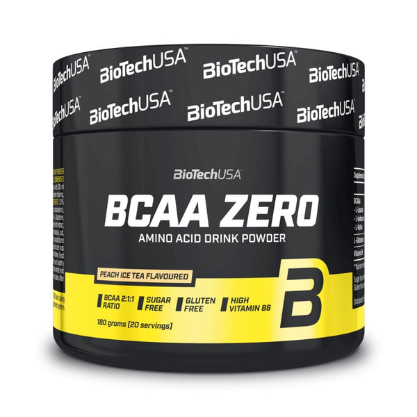 BioTechUSA BCAA Zero, Peach Ice Tea - 180 grams | High-Quality Amino Acids and BCAAs | MySupplementShop.co.uk