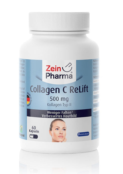 Zein Pharma Collagen C ReLift, 500mg - 60 caps - Collagen at MySupplementShop by Zein Pharma