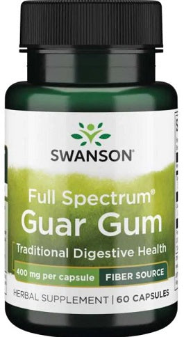 Swanson Full Spectrum Guar Gum, 400mg - 60 caps | High-Quality Fibre | MySupplementShop.co.uk