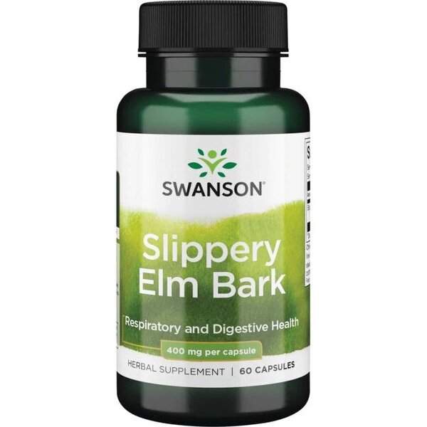 Swanson Slippery Elm Bark, 400mg - 60 caps | High-Quality Sports Supplements | MySupplementShop.co.uk