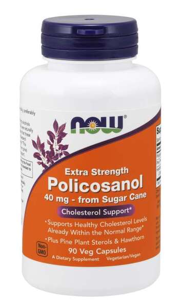 NOW Foods Policosanol, 40mg Extra Strength - 90 vcaps | High-Quality Sports Supplements | MySupplementShop.co.uk