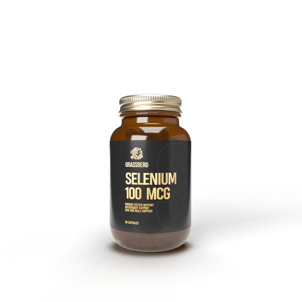 Grassberg Selenium, 100mcg - 60 caps | High-Quality Sports Supplements | MySupplementShop.co.uk