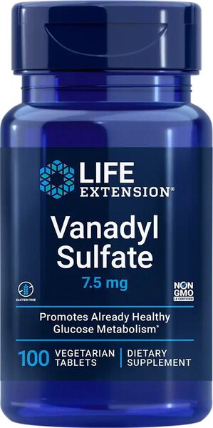Life Extension Vanadyl Sulfate, 7.5mg - 100 vegetarian tabs | High-Quality Vitamins & Minerals | MySupplementShop.co.uk