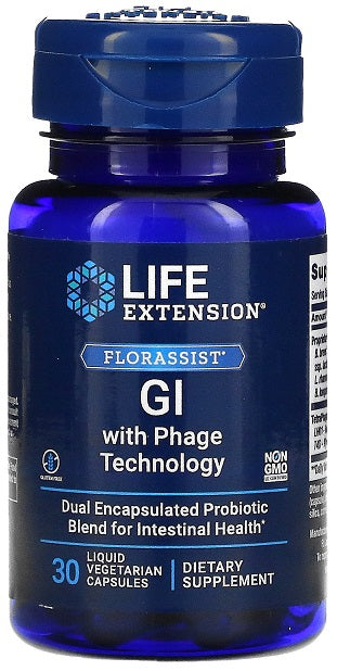 Life Extension Florassist GI with Phage Technology - 30 liquid vcaps | High-Quality Health and Wellbeing | MySupplementShop.co.uk