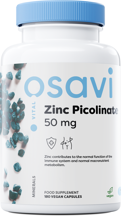 Osavi Zinc Picolinate, 50mg - 180 vegan caps - Vitamins & Minerals at MySupplementShop by Osavi