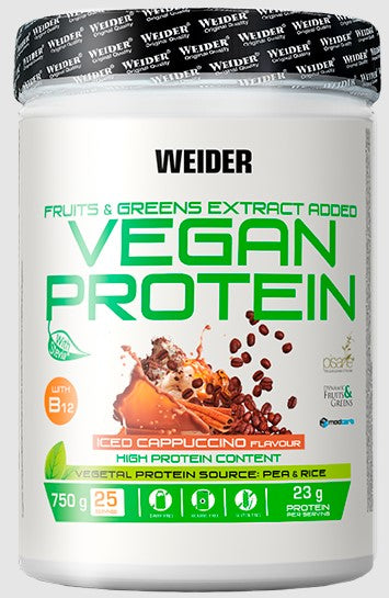 Weider Vegan Protein, Iced Cappuccino - 750 grams | High-Quality Protein | MySupplementShop.co.uk