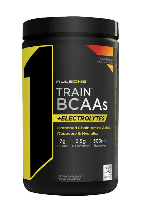 Rule One Train BCAAs + Electrolytes, Peach Mango - 450 grams - Default Title - Amino Acids and BCAAs at MySupplementShop by Rule One