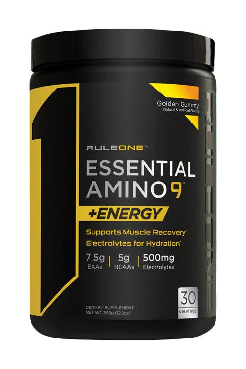 Rule One Essential Amino 9 + Energy, Golden Gummy - 345 grams | High-Quality Amino Acids and BCAAs | MySupplementShop.co.uk