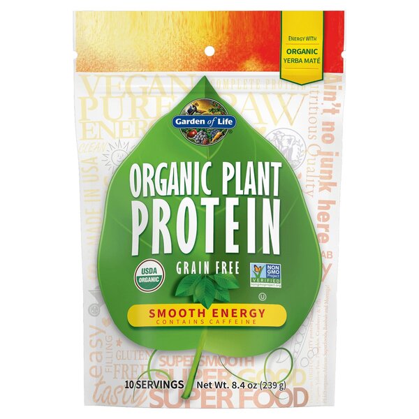 Garden of Life Organic Plant Protein, Smooth Energy - 239g | High-Quality Plant Proteins | MySupplementShop.co.uk