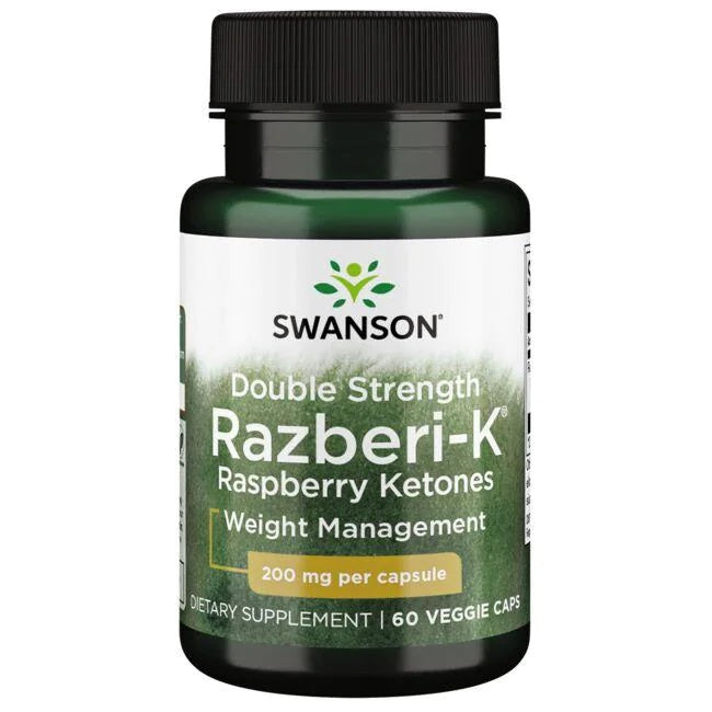 Swanson Double Strength Razberi-K, 200mg - 60 vcaps - Slimming and Weight Management at MySupplementShop by Swanson