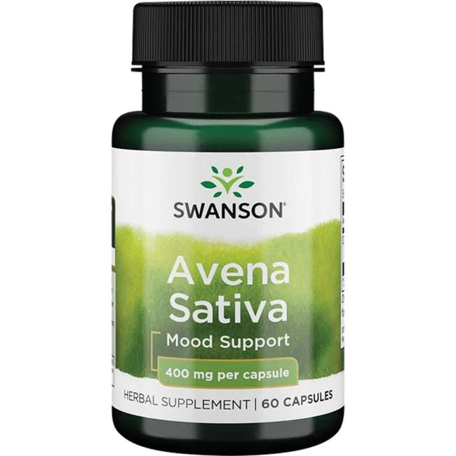 Swanson Avena Sativa, 400mg - 60 caps - Health and Wellbeing at MySupplementShop by Swanson