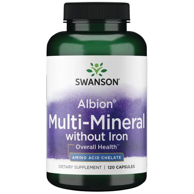 Swanson Albion Multi-Mineral without Iron - 120 caps - Vitamins & Minerals at MySupplementShop by Swanson