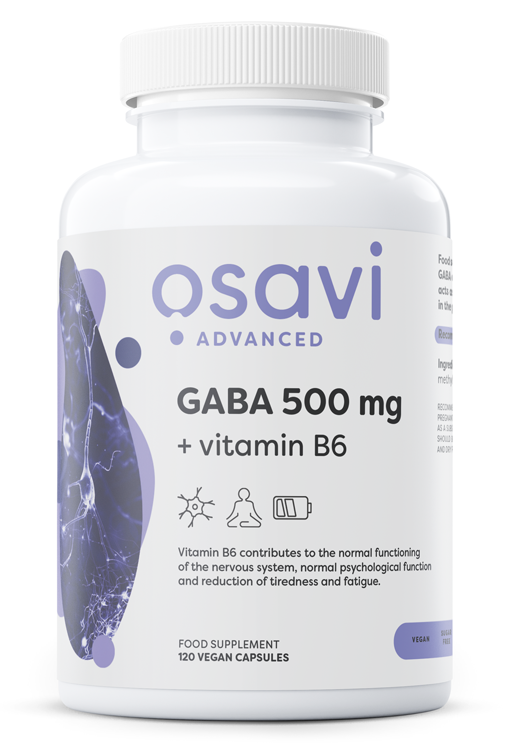 GABA 500mg + Vitamin B6 - 120 vcaps by Osavi at MYSUPPLEMENTSHOP.co.uk