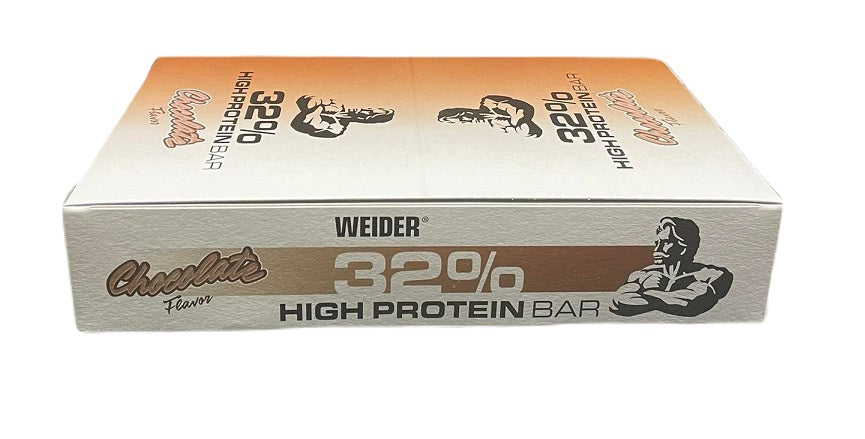 Weider 32% High Protein Bar Chocolate  12 x 60g - Protein at MySupplementShop by Weider