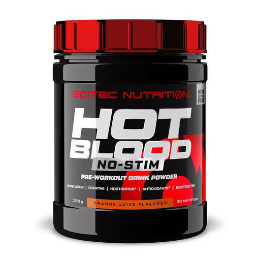 Hot Blood No-Stim, Orange Juice - 375g by SciTec at MYSUPPLEMENTSHOP.co.uk