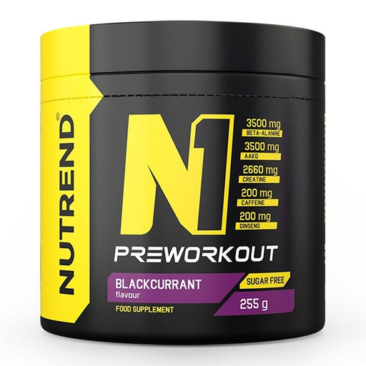 N1 Pre-Workout, Blackcurrant - 255g by Nutrend at MYSUPPLEMENTSHOP.co.uk