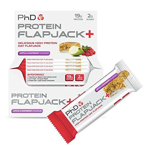 PhD Nutrition Protein Flapjacks 12x75g Apple & Raspberry | High-Quality Protein Bars | MySupplementShop.co.uk